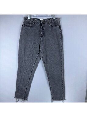 Universal Thread Ankle Cropped Jeans High Rise Frayed Hem Womens Size 10/30R Gra